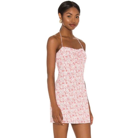 Revolve majorelle lexi halter floral mini dress pink - Picture 1 of 5